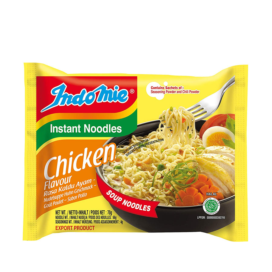 Indomie Chicken Instant Noodlesoup with chilli powder 70gm - Spice Village