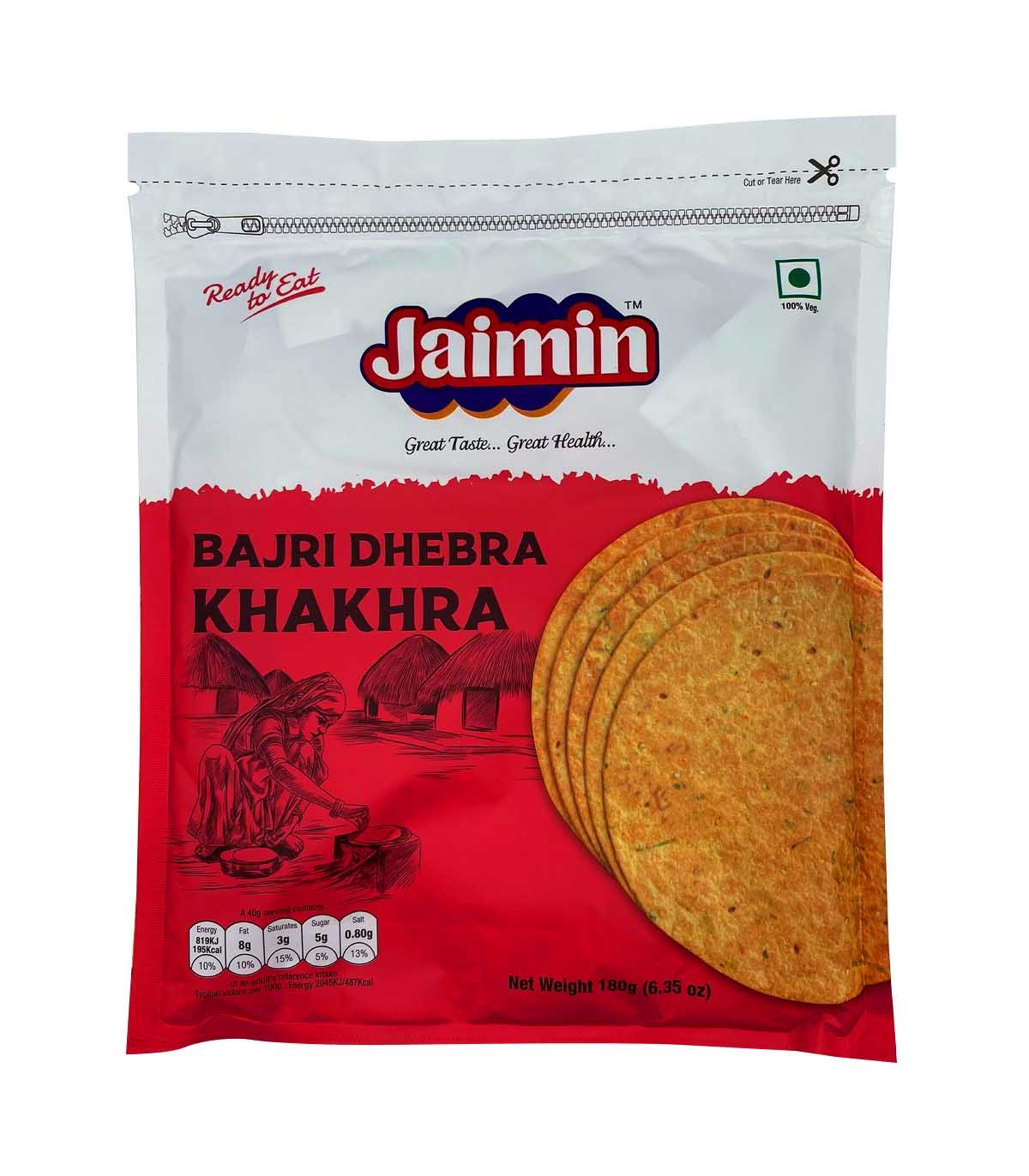 Jaimin Khakhra - Bajri Dhebra 180gm - Spice Village