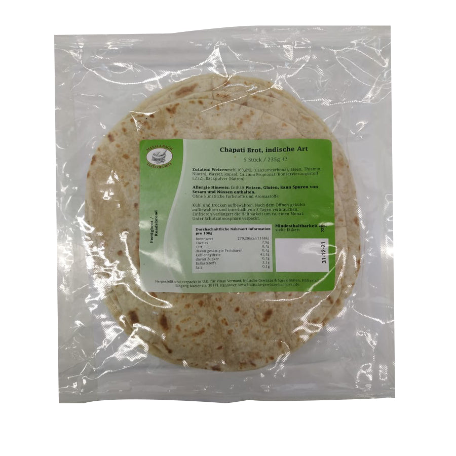 Masala Bagh - Regular Chapati (5 pieces) 235gm - Spice Village