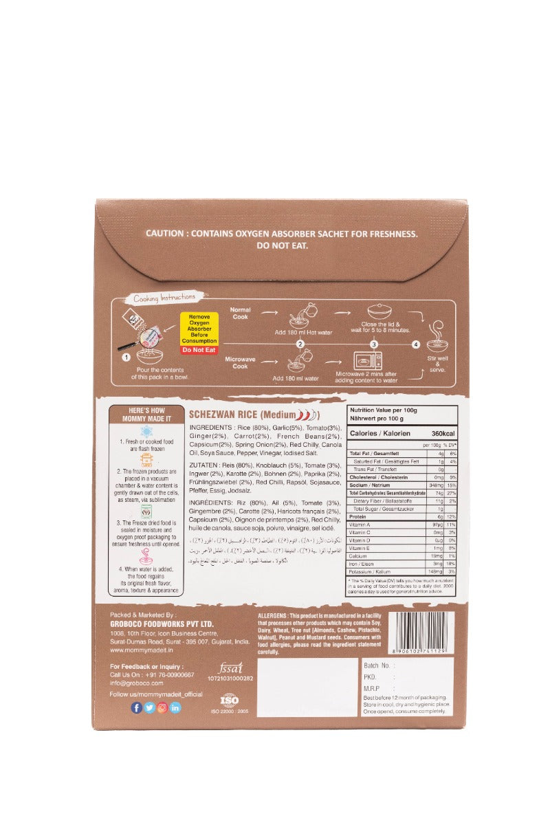 Mommy Made it RTE - Schezwan Rice 70gm - Spice Village