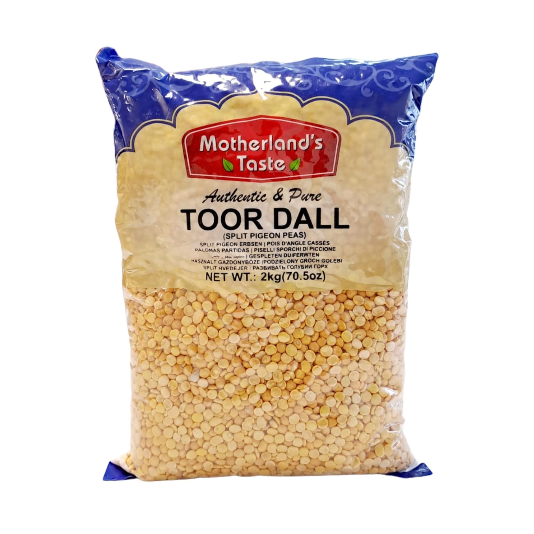 Motherland's Taste Toor Dall 2kg - Spice Village