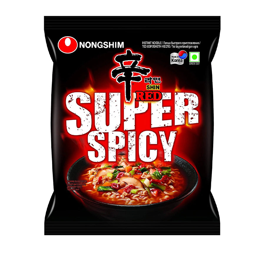Nongshim Instant Shin Red Super Spicy Noodles 120gm - Spice Village