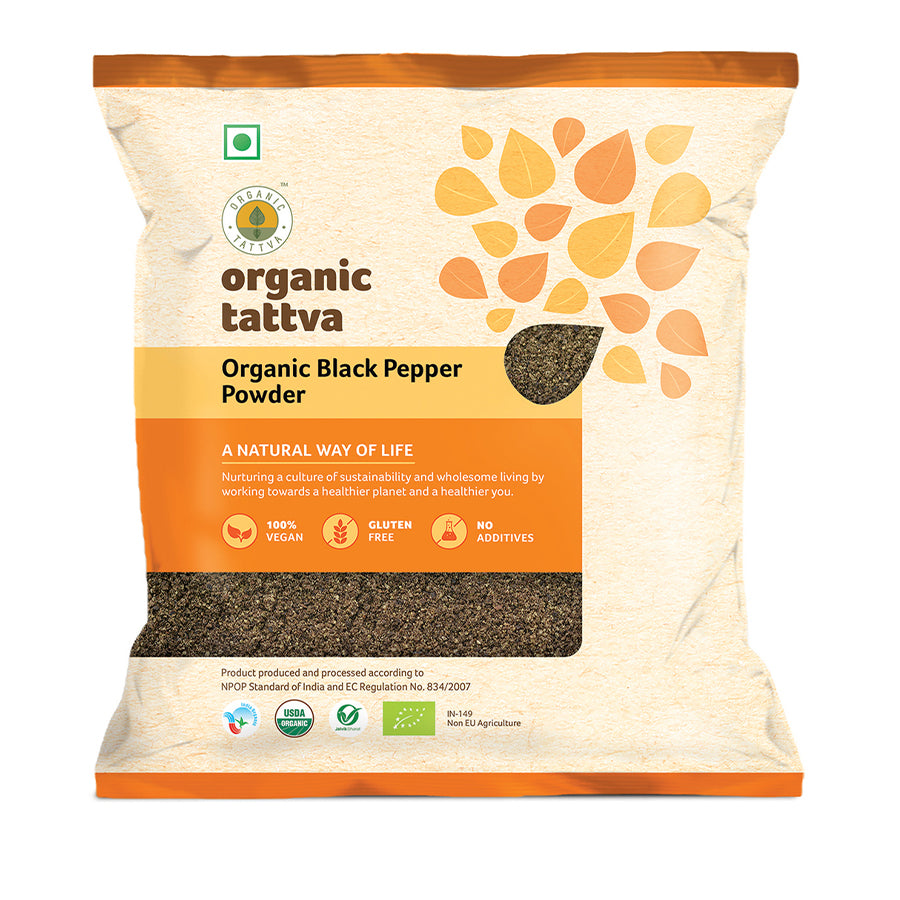 Organic Tattva Black Pepper Powder 100gm - Spice Village