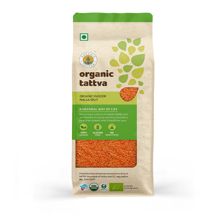 Organic Tattva Masoor Malka Split 500gm - Spice Village