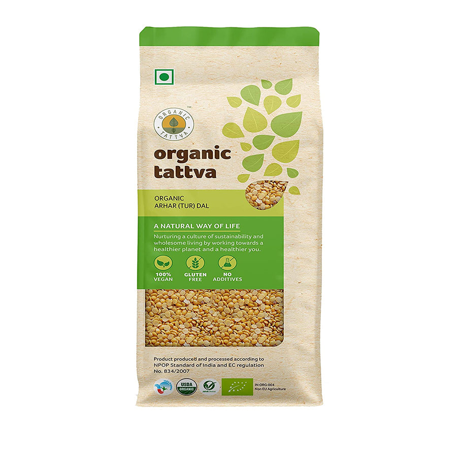 Organic Tattva Toor (Tur/Arhar) Dal 500gm - Spice Village