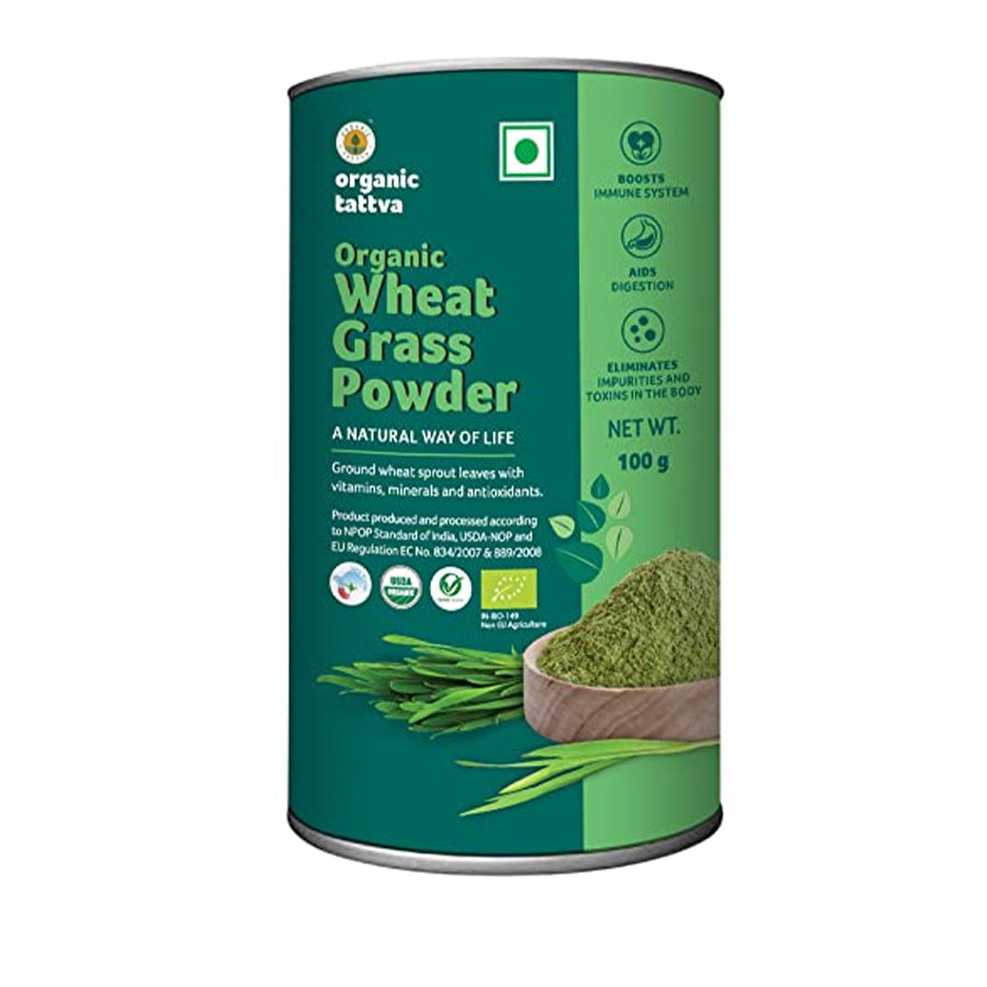 Organic Tattva Wheat Grass Powder 100gm - Spice Village