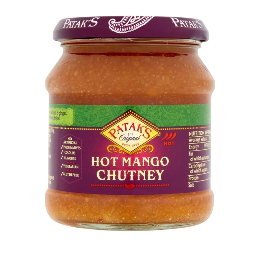 Patak's Mango Chutney Hot 340gm - Spice Village