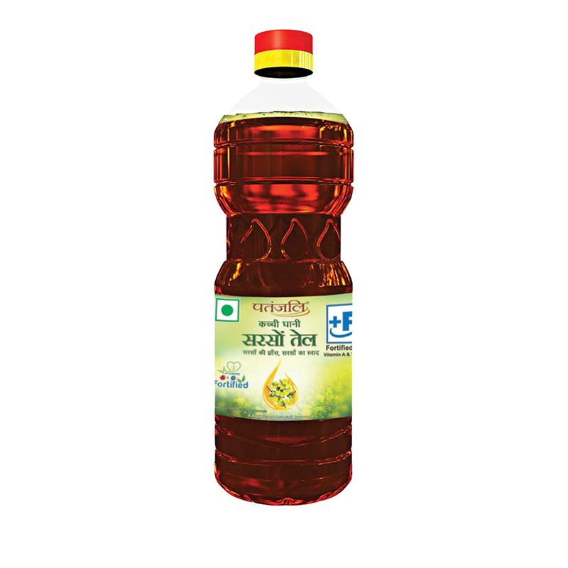 Patanjali Mustard (Kachi Ghani) Oil 1L - Spice Village