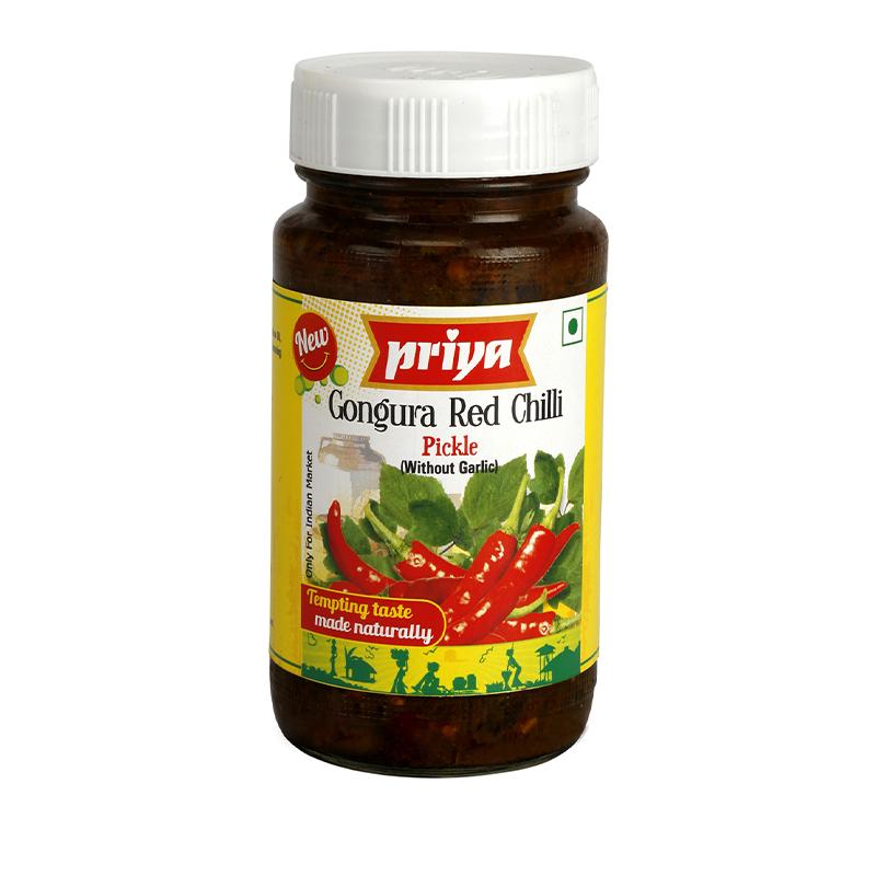 Priya Gonguru Red Chilli Pickle 300gm - Spice Village