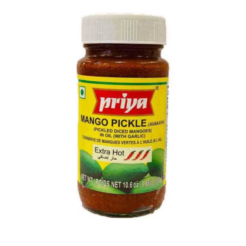 Priya Mango Pickle Extra Hot 300gm - Spice Village