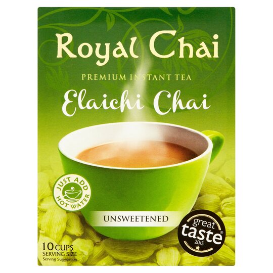 Royal Chai  Elaichi (Cardamom) Chai Instant Premix ( Unsweetened) Tea 140gm - Spice Village