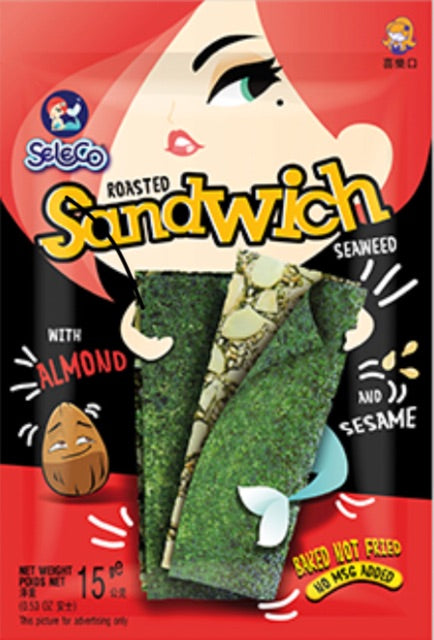 Seleco Seaweed Sandwich With Almond 15gm - Spice Village