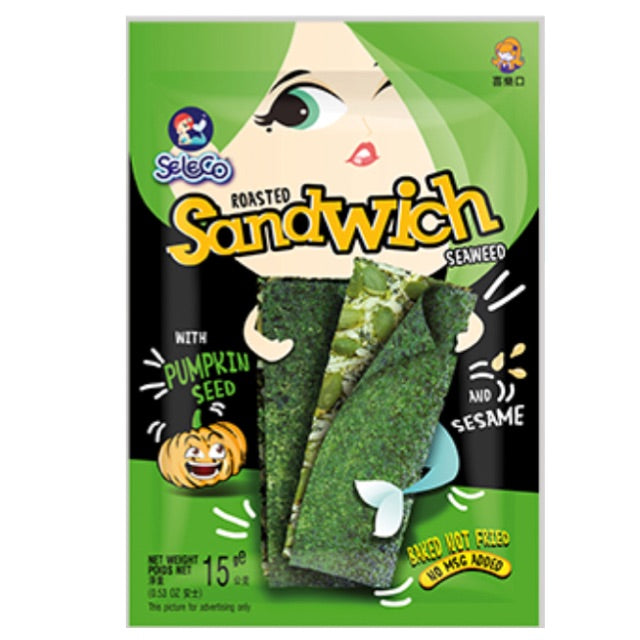 Seleco Seaweed Sandwich With Pumpkin Seed 15gm - Spice Village