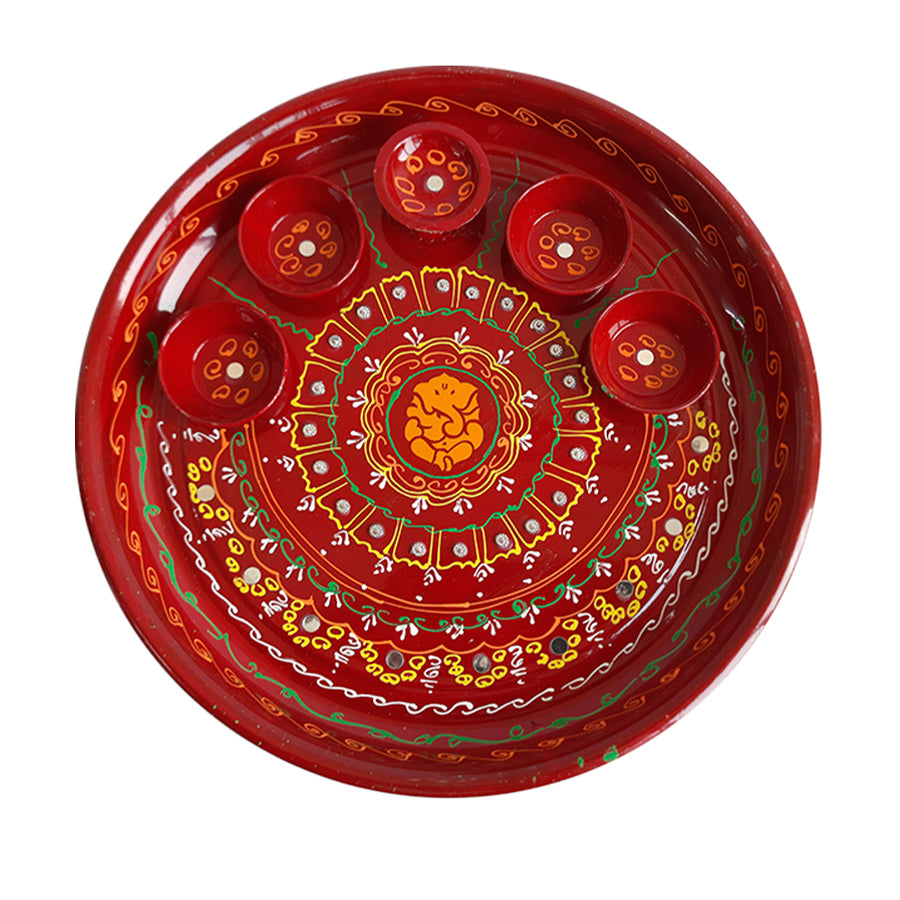 Pooja Plate - Puja Thali (28 cm diameter) - Spice Village
