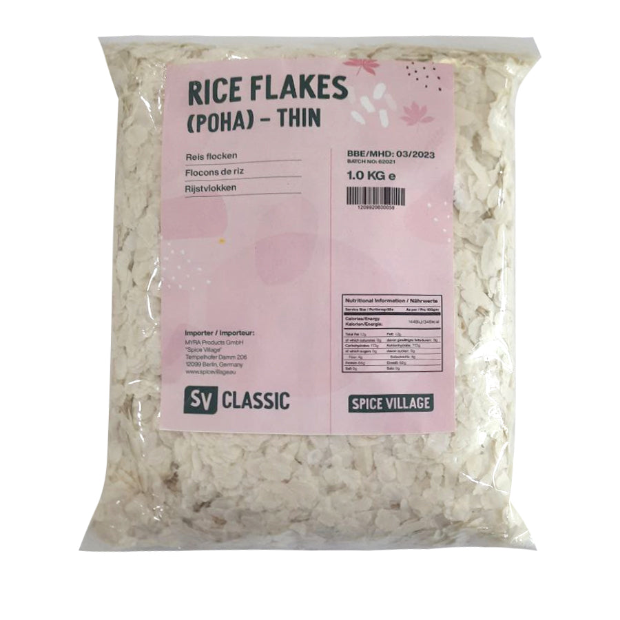 SV Classic Rice Flakes Thin (Poha) 1kg - Spice Village
