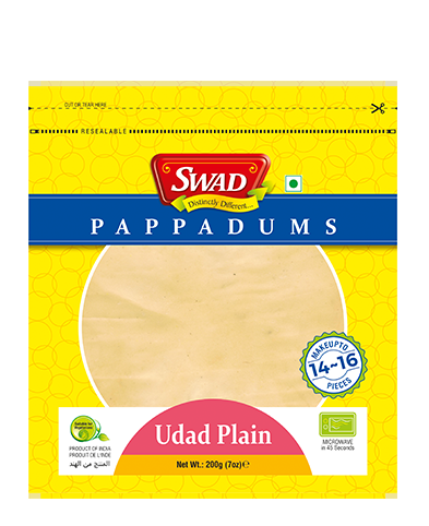 Swad Udad Plain Papad 200gm - Spice Village
