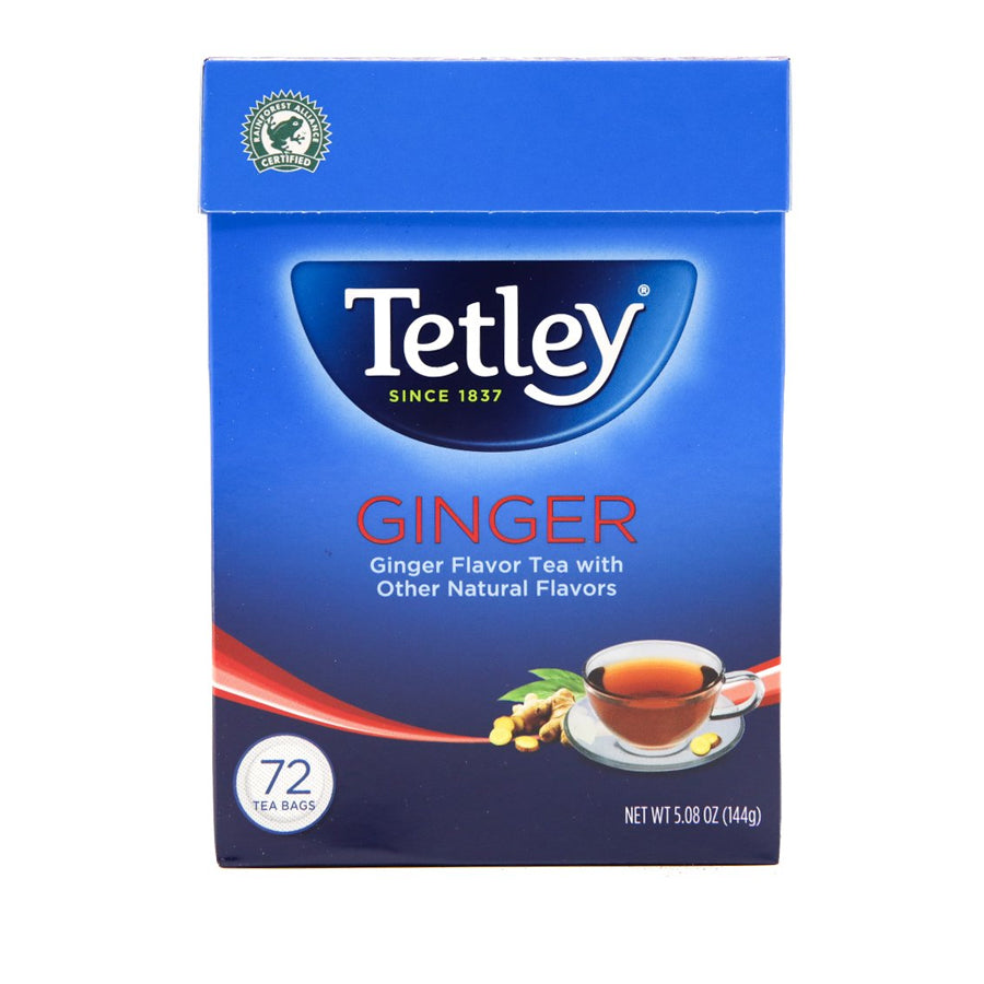 Tetley Tea - Ginger Flavor Tea Bags (72 Tea Bags) 144gm - Spice Village