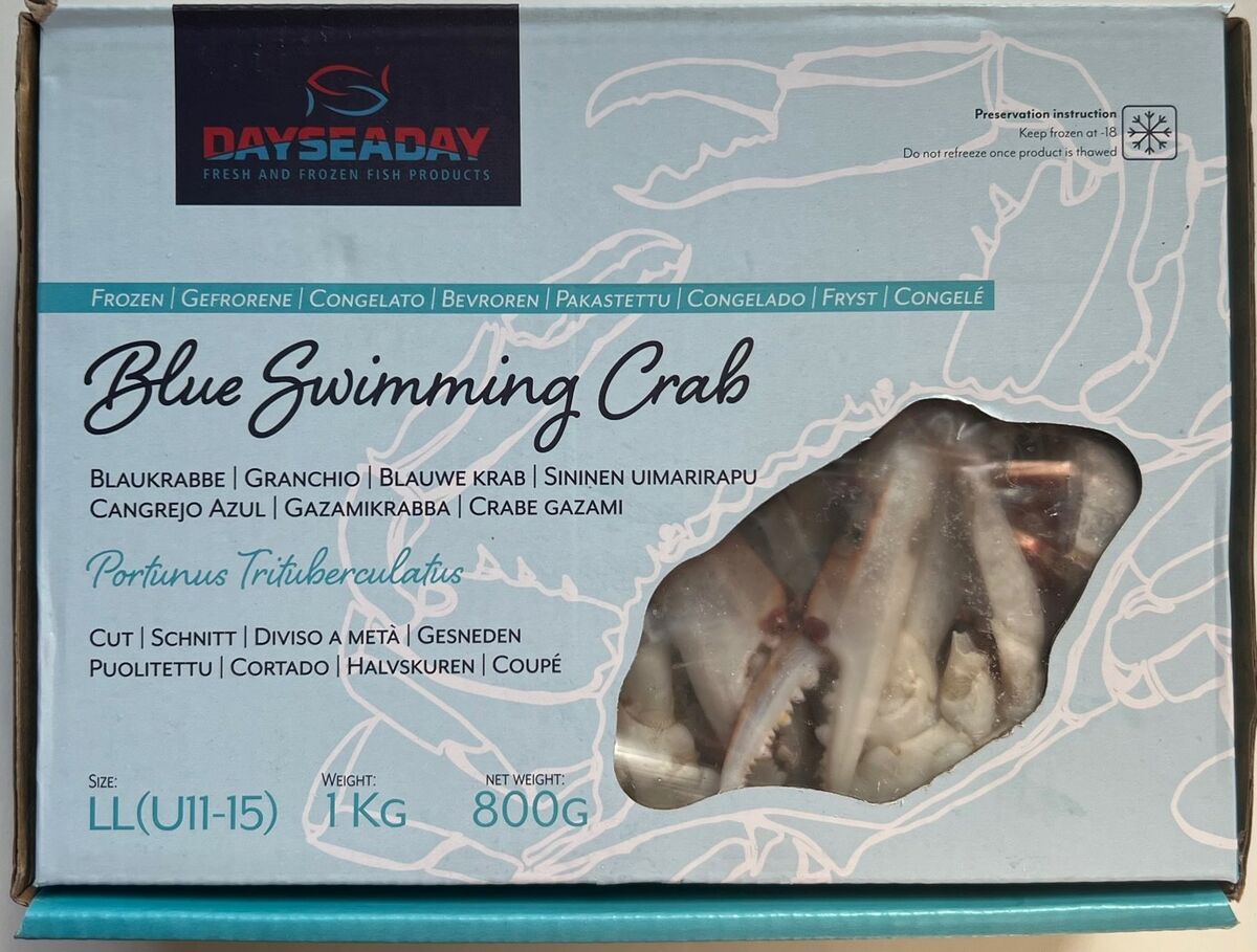 Frozen Dayseaday Blue Swimming Crab U11 Cut 1kg - Only Berlin Same Day Delivery - Spice Village