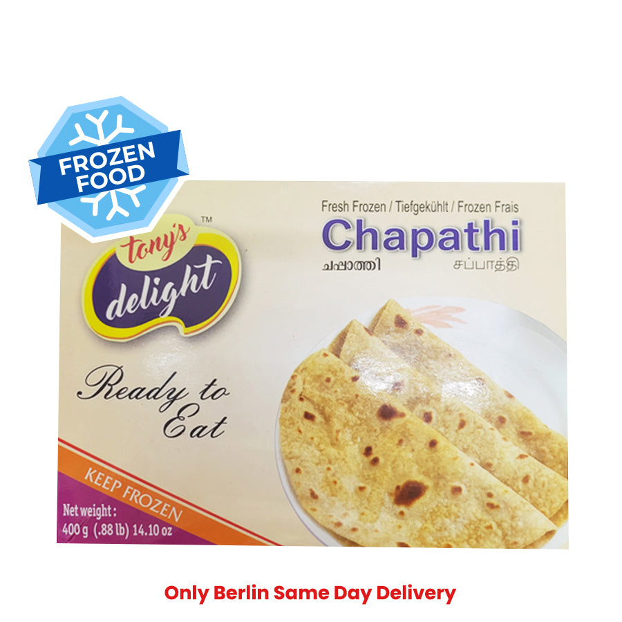Frozen Tony's Delight Chapathi 400gm - Only Berlin Same Day Delivery