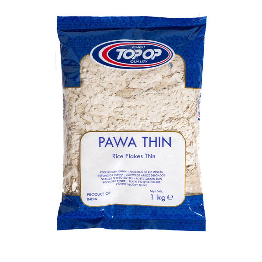 Top Op Rice Flakes (Poha/Powa) Thin 1kg - Spice Village