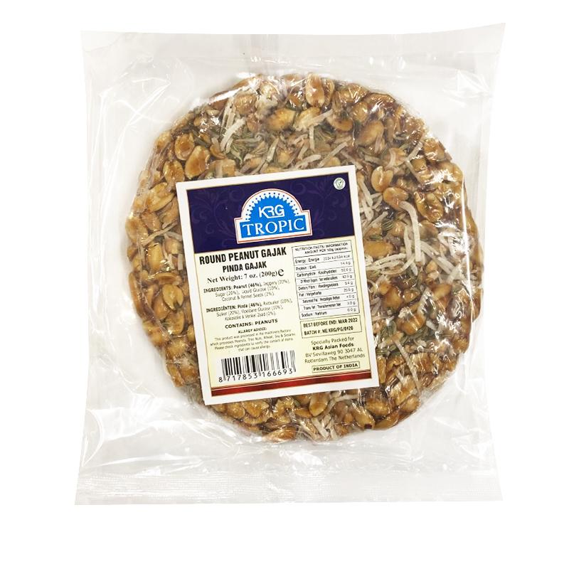 Tropic Round Peanut Gajak 200gm - Spice Village