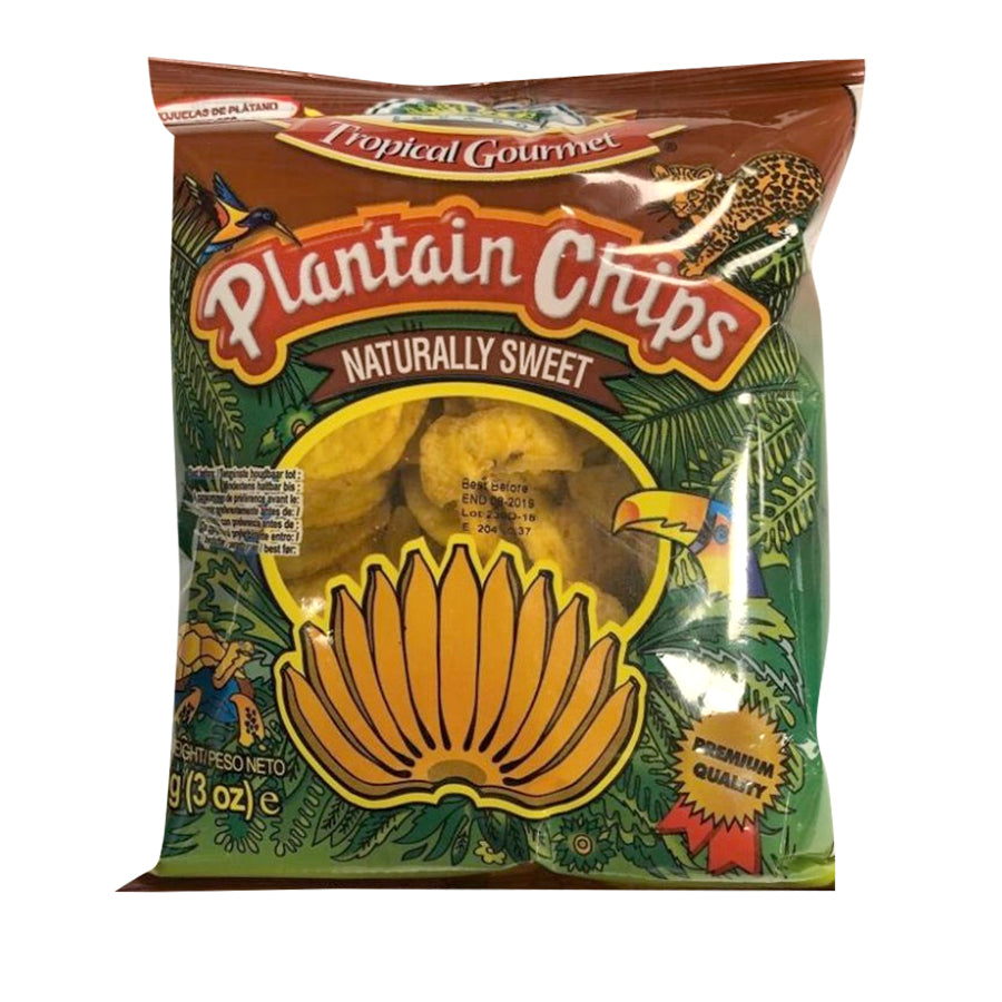Tropical Gourmet Naturally Sweet Plantain Chips 85gm - Spice Village