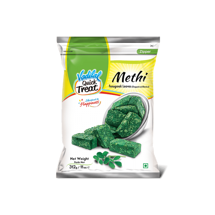 Frozen Vadilal Methi Leaves (Chopped And Blocked) 312gm - Only Berlin Same Day Delivery - Spice Village