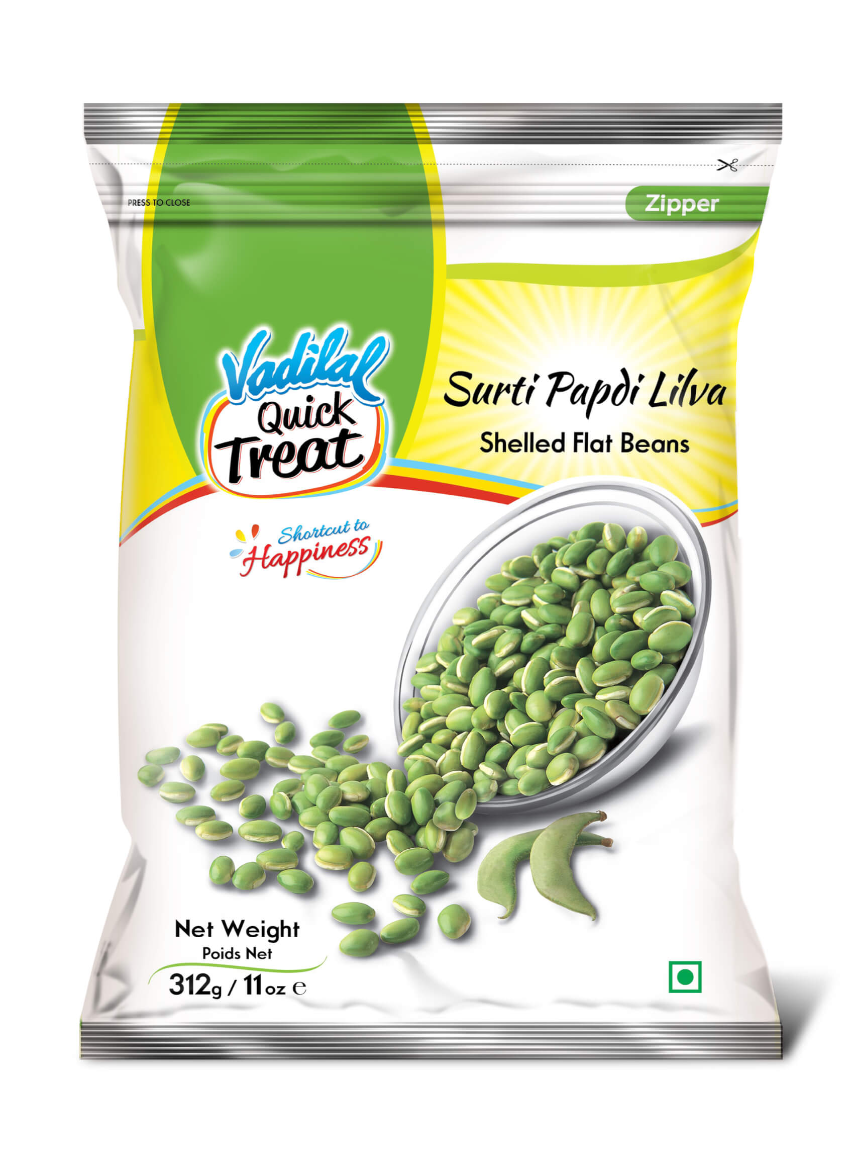 Frozen Vadilal Surti Papdi Lilva 312gm - Only Berlin Same Day Delivery - Spice Village