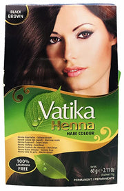 Vatika Heena Hair Colour Black Brown 60g - Spice Village