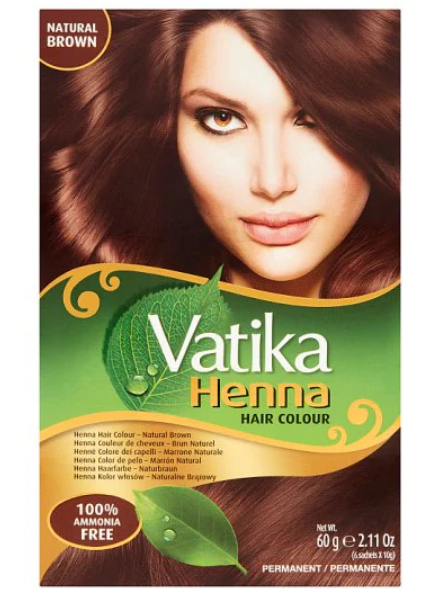 Vatika Heena Hair Colour Natural Brown 60g - Spice Village