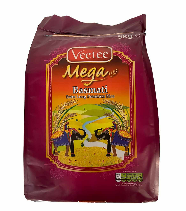 Veetee Mega Extra Long Basmati 5kg - Spice Village