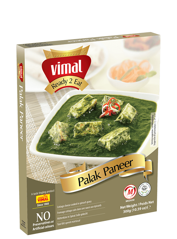 Vimal Palak Paneer Ready To Eat  300gm (Exp: 30.10.2022) - Buy 1 Get 1 Free - Spice Village