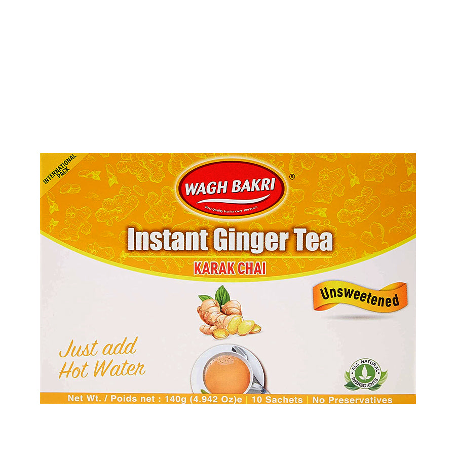Wagh Bakri Ginger Instant Premix (Unsweetned) Extract Tea 140gm