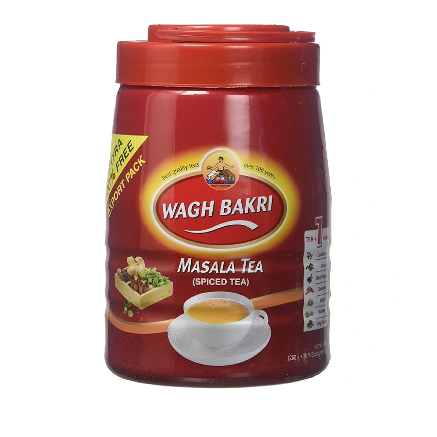 Wagh Bakri Masala Tea Jar 250gm - Spice Village