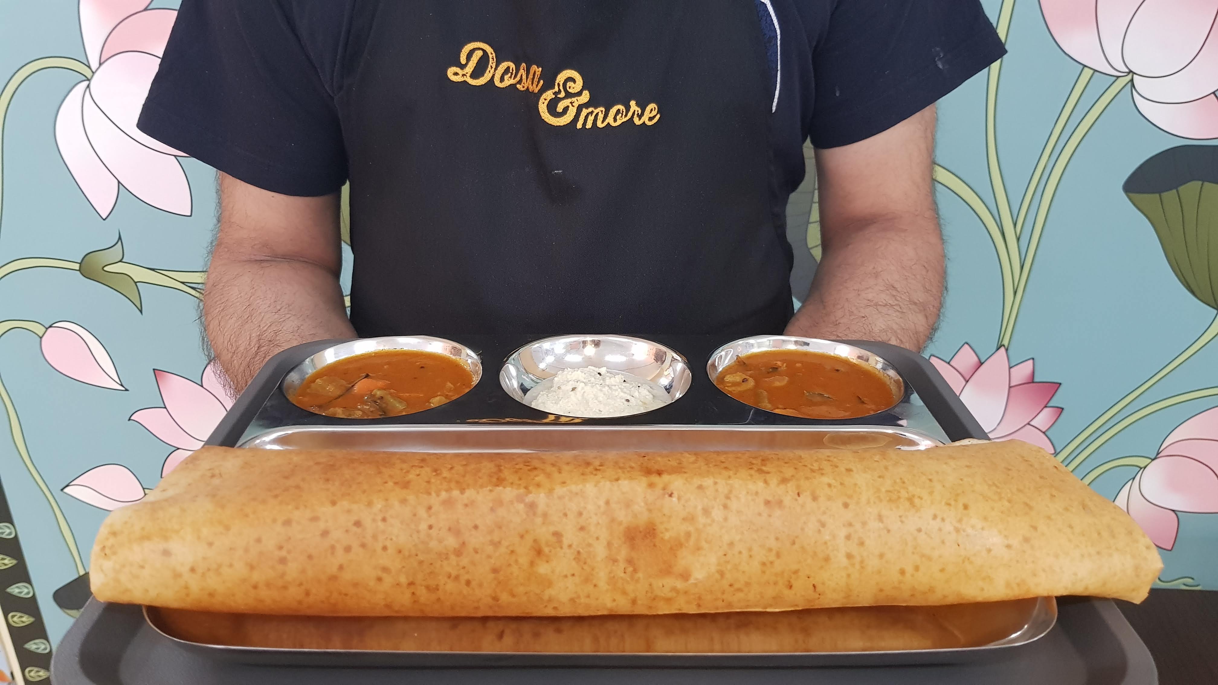 Dosa being served