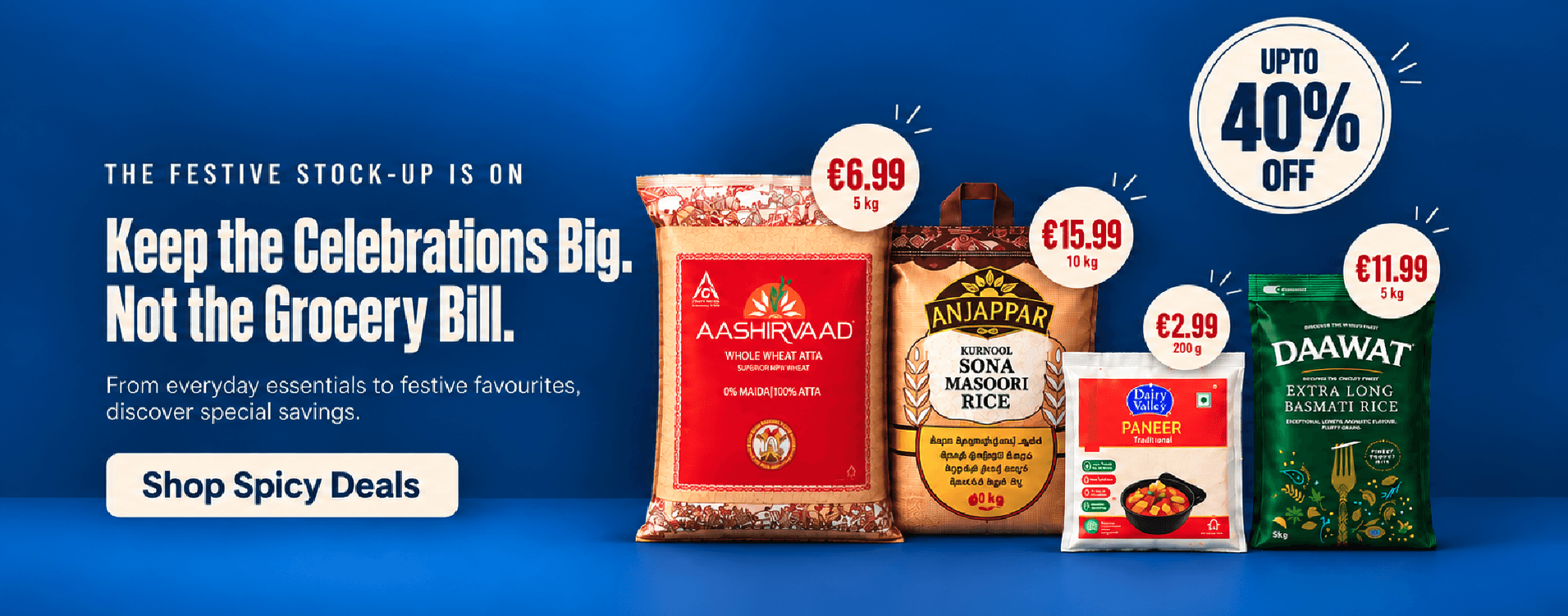 Shop Spicy Deals - keep the celebrations big, not the grocery bill